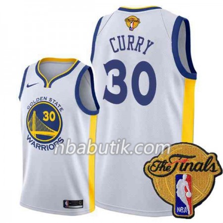 NBA Mænd Trøje Golden State Warriors Stephen Curry 30 2018 NBA Finals Nike Hvid Swingman